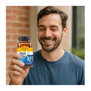 Country Life Max for Men Multivitamin: Iron-Free, Gluten Free, Saw Palmetto, Lycopene, Daily Support for Energy, Heart & Men's Health,120 Vegetarian Tablets Country LifeBuy Supplements Australia