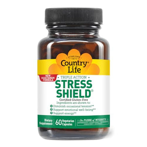Country Life Stress Shield – Stress & Tension Relief Supplement with Ashwagandha, B-Vitamins for Energy & Emotional Well-Being, Supports Mental Clarity & Resilience, Gluten-Free, Vegan, 60 Capsules Country LifeBuy Supplements Australia