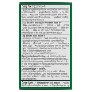 Excedrin Migraine Relief Caplets for Migraine Symptoms, Acetaminophen 250mg, Aspirin 250mg, Caffeine 65mg, Pain Reliever, 24 Count ExcedrinBuy Supplements Australia