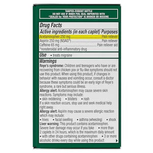Excedrin Migraine Relief Caplets for Migraine Symptoms, Acetaminophen 250mg, Aspirin 250mg, Caffeine 65mg, Pain Reliever, 24 Count ExcedrinBuy Supplements Australia