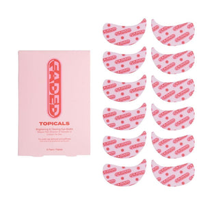 Topicals Faded Brightening Under Eye Masks | Patches to Depuff, Hydrate, Brighten and Cool | Reduce Dark Circles and Fine Lines | Contains Kojic Acid, Caffeine and Niacinamide (Set of 6) TopicalsBuy Supplements Australia