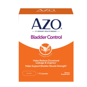 AZO Bladder Control with Go-Less Daily Supplement | Helps Reduce Occasional Urgency, leakage due to laughing, sneezing and exercise††† | 72 Capsules AZO buy supplements Au