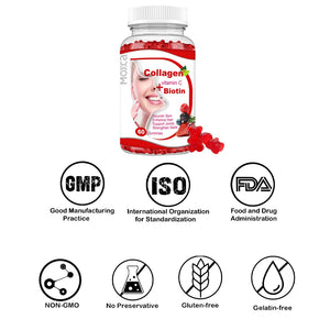 Moxca Hydrolyzed Marine Collagen Gummies for Women | Vegan Collagen Support with Biotin, Vitamins C & E | Daily Beauty Supplement for Hair, Skin & Nails | Natural Fruit Flavor, Clean Formula Moxca buy supplements Au