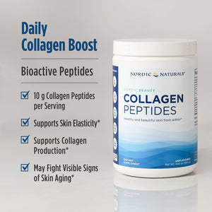 Nordic Naturals Nordic Beauty Collagen Peptides, Unflavored - 10.6 Ounces - Collagen Supplement for Skin Health and Elasticity - for Hot and Cold Beverages - 30 Servings Nordic Naturals buy supplements Au
