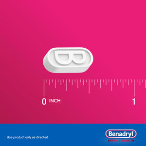 Benadryl Extra Strength Allergy Relief Medicine, 50 mg Diphenhydramine HCl Antihistamine Tablets for Relief of Allergy Symptoms Due to Hay Fever or Other Upper Respiratory Allergies, 24 ct Benadryl buy supplements Au