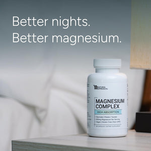 High Absorption Magnesium Complex with Glycinate, Malate & Taurate - Premium Magnesium Supplement for Sleep, Relaxation, Leg Cramps & Stress Relief - 100% Chelated & Easy On The Gut - 90 Capsules Natural Approach buy supplements Au