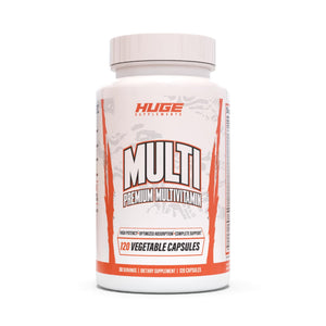 Huge Multi, Multivitamin for Men, High-Performance All-in-One Formula for Athletes & Bodybuilding, Vitamin & Mineral Replenishment, Supports Immune System & Healthy Hormone Levels (120 Capsules) Huge Supplements buy supplements Au