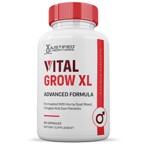 (2 Pack) Vital Grow XL Pills 1484MG Advanced Formula Proprietary Blend for Men 60 Capsules Justified Laboratories buy supplements Au