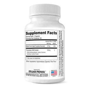 EstroBlock Estrogen Balance Supplement - Maintain Clear Skin, Body Defenses for Women & Men - Delgado Protocol - Original Formula w/No Crystalline DIM Against Dysfunction - 60 Capsules The Delgado Protocol for Health buy supplements Au