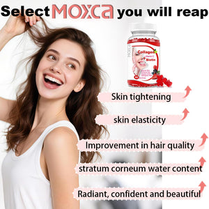 Moxca Hydrolyzed Marine Collagen Gummies for Women | Vegan Collagen Support with Biotin, Vitamins C & E | Daily Beauty Supplement for Hair, Skin & Nails | Natural Fruit Flavor, Clean Formula Moxca buy supplements Au