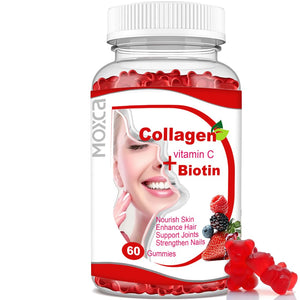 Moxca Hydrolyzed Marine Collagen Gummies for Women | Vegan Collagen Support with Biotin, Vitamins C & E | Daily Beauty Supplement for Hair, Skin & Nails | Natural Fruit Flavor, Clean Formula Moxca buy supplements Au