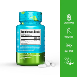 ORZAX Magnesium Triple Complex | Magnesium Glycinate, Citrate, Malate | Vegan, Gluten Free, Dairy Free, Halal | 200 mg of Triple Complex Magnesium for Muscles & Energy for Women and Men | 60 Tablets ORZAX buy supplements Au