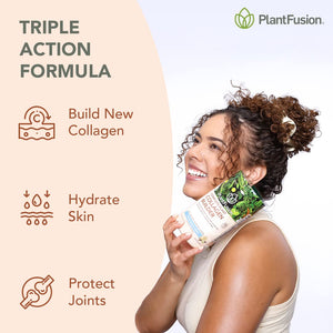 PlantFusion Vegan Collagen Powder - Plant Based Collagen Protein Powder For Muscle & Joints, Hair, Skin & Nails - Keto, Gluten Free, Soy Free, Non-Dairy, No Sugar, Non-GMO - Unflavored 10.58 oz PlantFusion buy supplements Au