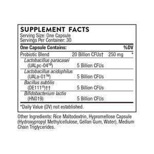THORNE - FloraSport 20B - Shelf-Stable Probiotic Blend - Supports Gut, Immune & Digestive Health - Occasional Gas, Bloating, Diarrhea & Constipation Relief* - NSF Certified for Sport - 30 Capsules THORNE buy supplements Au