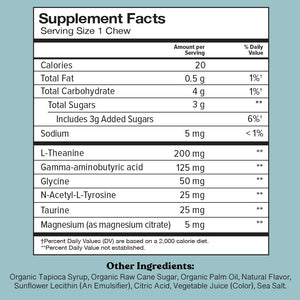 Chewsy So Long Stress, Calm Fruity Chews, Stay Calm & Focused. w/L-theanine, Amino Acid, GABA, Glycine, Tyrosine, Taurine & Magnesium. Non-GMO and Gluten-Free. Tropical Fruity Chews, 30-Day Supply CHEWSYBuy Supplements Australia