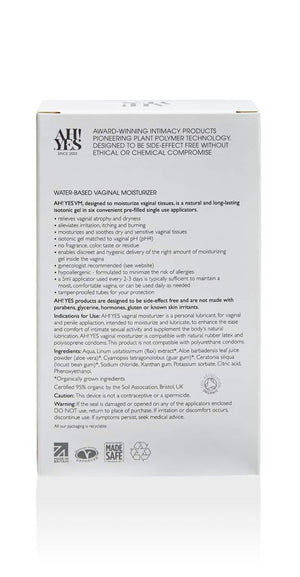 AH! YES® Long Lasting Vaginal Moisturizer for Vaginal Dryness, Water Based & Estrogen-Free, 6 Pre-Filled Applicators AH! YES buy supplements Au