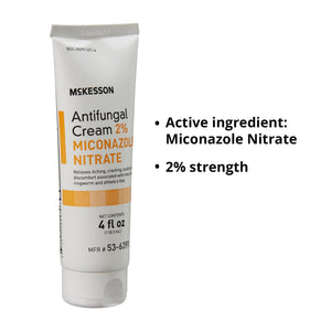 McKesson Antifungal Cream, 2% Miconazole Nitrate - Relieves Itching, Burning, Cracking from Jock Itch, Ringworm and Athlete Foot - 4 oz., 1 Count McKesson buy supplements Au