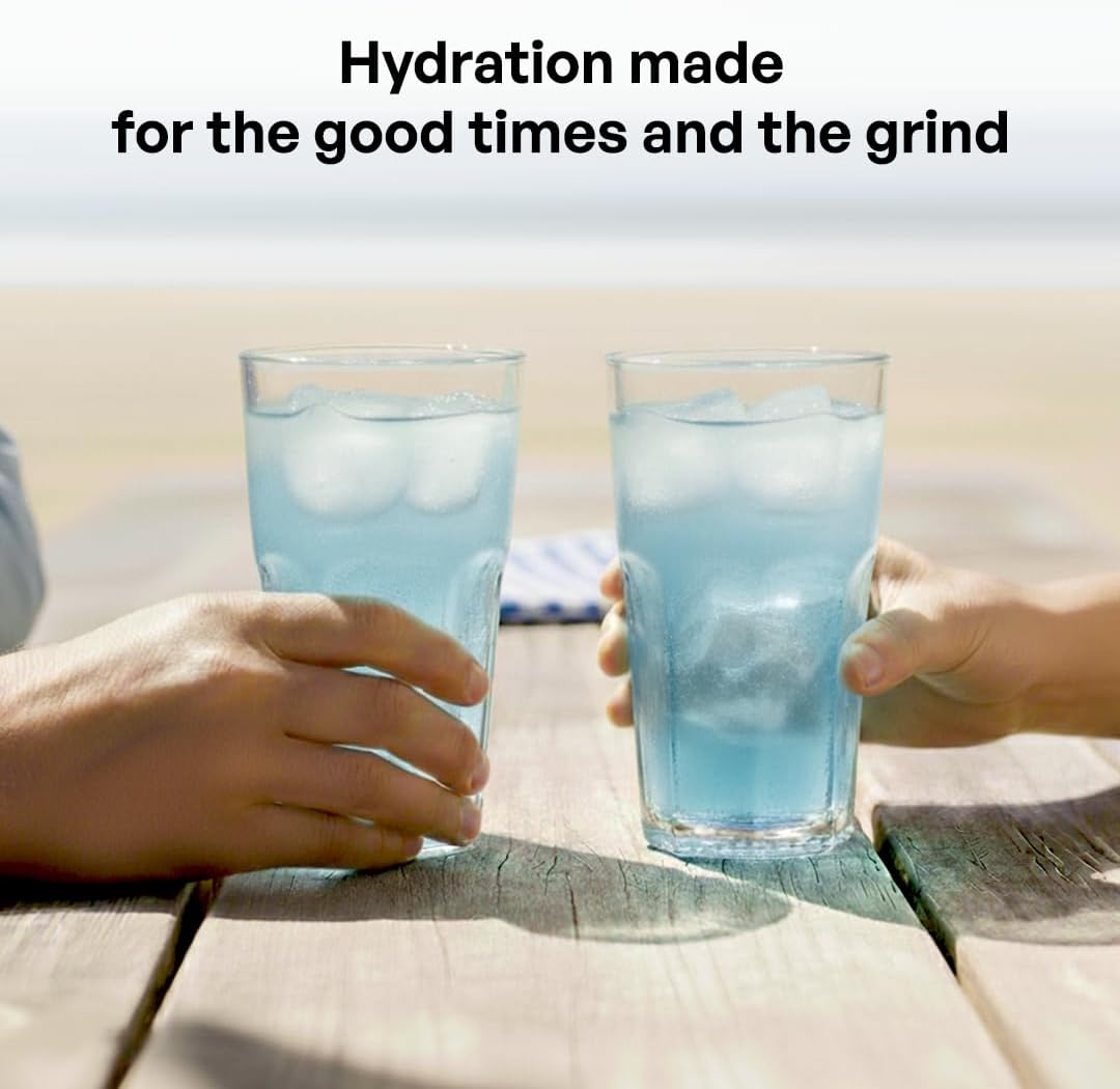 KEY NUTRIENTS Electrolytes Powder Bundle, Refreshing Lemonade 90 Servings Jar + Sweet Blue Raspberry 90 Servings Jar, Sugar Free Hydration Drink Mix with Vitamins & Minerals, No Calories