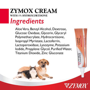 Zymox Veterinarian Strength Topical Cream with 1% Hydrocortisone for Dogs and Cats, 1oz Zymox buy supplements Au