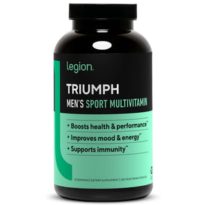LEGION Triumph Men's Sport Vitamin - Complete Multivitamin for Men - Daily Vitamins for Men to Boost Health and Performance - Men's Multivitamin with 21 Vitamins & Minerals - 30 Servings LEGION buy supplements Au