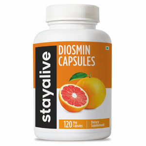 STAY ALIVE Pure Diosmin Complex 1000mg Formula, 120 Capsules, Citrus Bioflavonoids Rich Fruit Extract, 2 Month Supply, 100% Vegetarian, Non-GMO & Gluten Free Diosmin Supplement STAY ALIVEÂ buy supplements Au