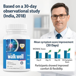 Royal Bee Walkwell Capsules β 60 Capsules β Supports Joint Pain & Inflammation Relief Β· Useful in Osteoarthritis Β· Promotes Flexibility & Mobility Β· Clinically Studied Herbal Ingredients GenericBuy Supplements Australia