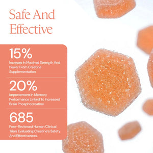 Create Creatine Monohydrate Gummies for Men & Women, Boost Focus, Strength, and Endurance, Anti-Melting Formula, Vegan, Gluten-Free, Non-GMO, 1.5g of Creatine per Gummy (Sour Peach) Create buy supplements Au