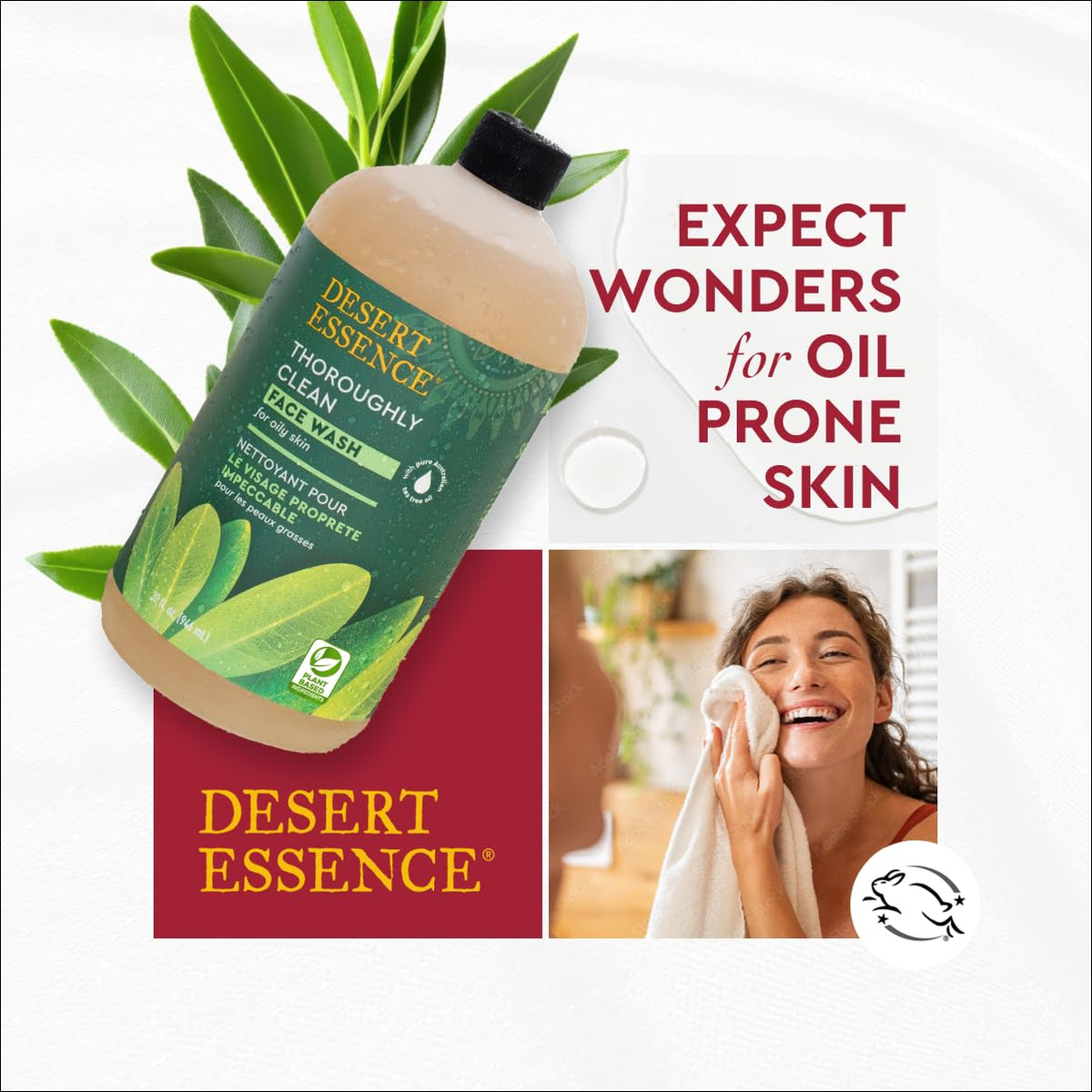 Desert Essence Thoroughly Clean Face Wash, Tea Tree Oil, 8.5 fl oz