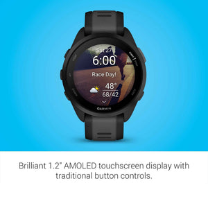 Garmin Forerunner® 165, Running Smartwatch, 43mm, Black