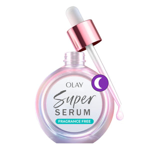Suplement Olay Super Serum Night Repair, Fragrance-Free - Niacinamide, Peptide, Salicylic & Lactic Acid, Glycerin - 5-in-1 Skin Care Benefits - Hydrating, Evens Tone - VelvetGlow USA