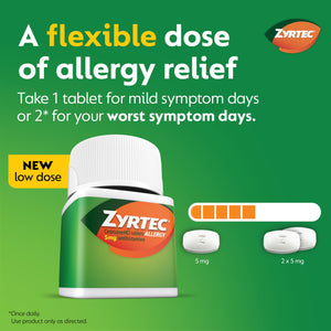Zyrtec 24 Hour Allergy Relief Tablets, Indoor & Outdoor Allergy Medicine for Adults with 5 mg Cetirizine Hydrochloride, Relief of Runny Nose, Sneezing, Itchy Eyes, Plus Dust, Mold & Pet Dander, 35 ct Zyrtec buy supplements Au