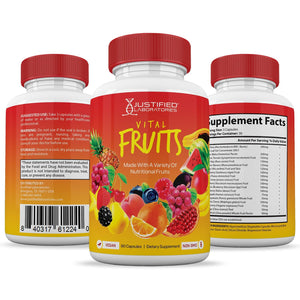 (10 Pack) Vital Fruits and Veggies Supplement Whole Food Red & Green Superfoods Non GMO Vegan Friendly 900 Veggie Capsules 10 Bottles Justified Laboratories buy supplements Au