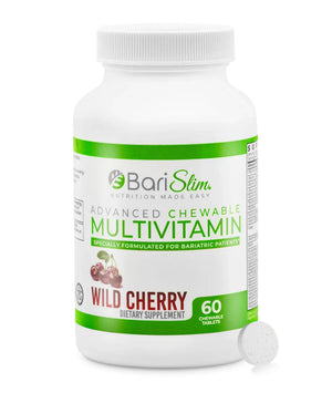 BariSlim Advanced Chewable Bariatric Multivitamin Tablets - Bariatric Vitamin and Supplement for Post Bariatric Surgery Including Gastric Bypass and Gastric Sleeve | Wild Cherry (60 Count) BariSlim buy supplements Au