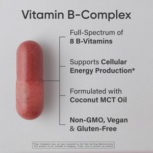 Sports Research Vitamin B-Complex - Full Spectrum of B Vitamins - 90 Liquid Veggie Capsules Sports Research buy supplements Au