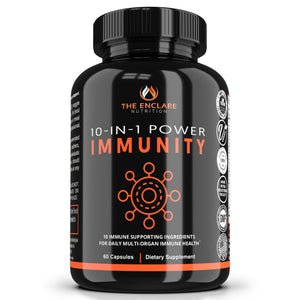 THE ENCLARE NUTRITION 10 in 1 Immune Support Booster Supplement with Echinacea, Vitamin C and Zinc, Turmeric, Ginger, B6, Elderberry for Adults Immunity Defense Vitamins, Made in USA Veg Cap 60 Ct (1) THE ENCLARE NUTRITION buy supplements Au