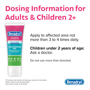 Benadryl Extra Strength Anti Itch Relief Gel, 2% Diphenhydramine HCl, Relief from Insect Bites, Sunburn & More, Great for Camping Essentials, 3.5 fl oz Benadryl buy supplements Au