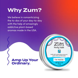Zum Indigo Wild Body Balm for Muscles - Body Moisturizer for Women & Men - After Workout Muscle Recovery - Includes Goat's Milk, Shea Butter & Menthol - 2.5 oz ZumBuy Supplements Australia