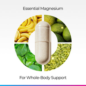Livingood Daily Magnesium Supplement with Magnesium Glycinate, Citrate, Malate, Oxide, Aspartate, Amino Acid Complex and Chicory Root for Heart Health, Sleep and Muscle Support, 300mg, 60 Capsules Livingood Daily buy supplements Au