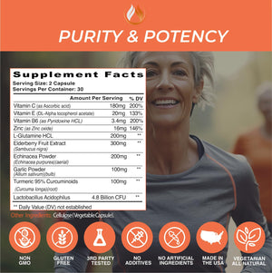 THE ENCLARE NUTRITION 10 in 1 Immune Support Booster Supplement with Echinacea, Vitamin C and Zinc, Turmeric, Ginger, B6, Elderberry for Adults Immunity Defense Vitamins, Made in USA Veg Cap 60 Ct (1) THE ENCLARE NUTRITION buy supplements Au
