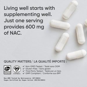 Sports Research Vegan NAC Supplement (N-Acetyl Cysteine) 600 mg - Supports Antioxidant Activity - NAC 600 mg - Non-GMO - 90 Capsules for Adults Daily Use Sports Research buy supplements Au