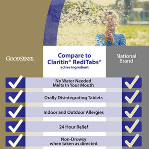 GoodSense Loratadine Orally Disintegrating Tablets, 10 mg, 24 Hour Allergy Tablets, 30 Count GoodSense buy supplements Au