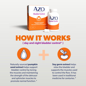 AZO Bladder Control with Go-Less Daily Supplement | Helps Reduce Occasional Urgency, leakage due to laughing, sneezing and exercise††† | 72 Capsules AZO buy supplements Au