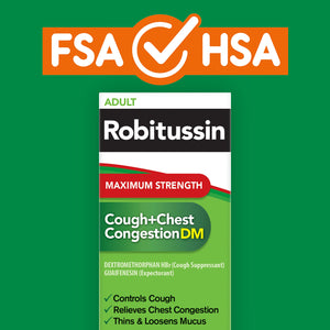 Robitussin Adult Maximum Strength Cough Plus Chest Congestion DM Max, Cough Suppressant and Expectorant, Raspberry Flavor, 8 Fl Oz x 2 Robitussin buy supplements Au