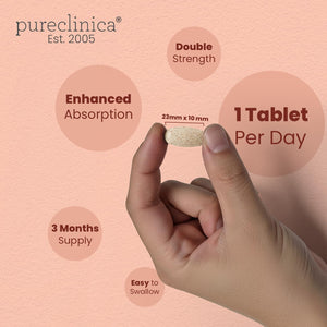 Double Strength Silica Complex โ 500mg Horsetail Extract (4:1) per Tablet โ 90 Tablets โ 3 Month Supply โ with Zinc, Manganese & Boron pureclinicaย buy supplements Au