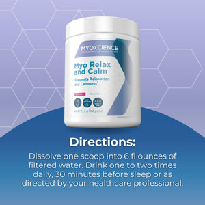 MYOXCIENCE Myo Relax & Calm | Myo-Inositol, L-Theanine, Taurine, Magnesium & GABA | Supports Sleep, Neurotransmitter & Hormone Support (Berry Flavor) (60 Servings) MYOXCIENCE buy supplements Au
