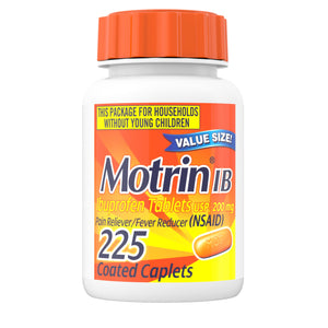Motrin IB Ibuprofen 200mg Tablets, Ibuprofen Pain & Fever Reliever for Headache, Backache, Muscular Aches, Menstrual Pain & Minor Arthritis Pain, Over-The-Counter NSAID Medicine, 225 ct Motrin buy supplements Au