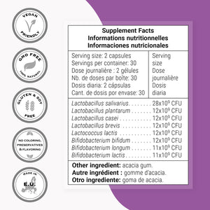 Supersmart - Lactoxira (High Potency) - 8-in-1 Probiotic Complex Supplement - Advanced Formula for Women & Men - with Lactobacillus Casei, Brevis | Non-GMO & Gluten Free - 60 DR Capsules Supersmart buy supplements Au