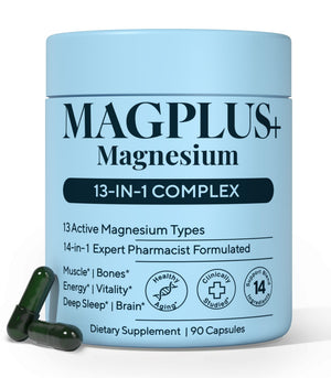Magnesium Complex for Women & Men, 1000mg β MAGPLUS+ 13-in-1 Advanced Liposomal Ultra Formula β Glycinate, L-Threonate & Triple Magnesium Blend β Brain, Memory & Deep Sleep β 90 Capsules Plus+UltraBuy Supplements Australia
