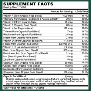 PlantFusion Organic Multivitamin for Men - One Daily Whole Food Blend Men's Multivitamin - Vegan, Non-GMO PlantFusion