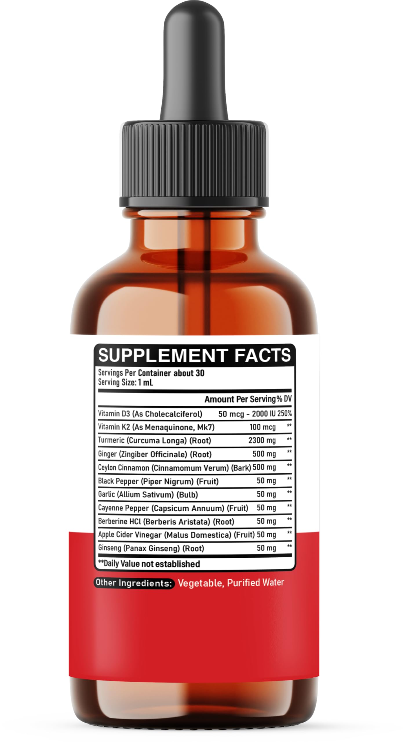 11in1 Turmeric Supplement for Health Heart & Wellness Support – with Ginger, Garlic, Ceylon Cinnamon, Berberine, Ginseng, Apple Cider Vinegar – 30ml Liquid Drops – 60 Servings DEDICAD buy supplements Au